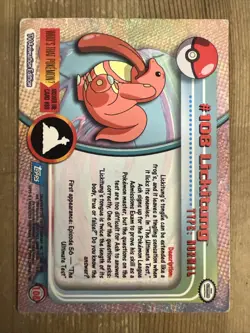 Lickitung #108 - Topps Blue Label TV Animation Edition - Non Holo DMG - Image 2