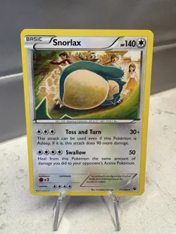 Snorlax 77/124 Fates Collide Rare Pokemon Card LP - Image 1