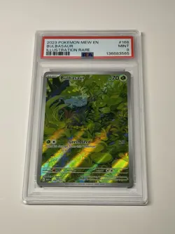 Bulbasaur 166/165 Pokemon Card TCG English Illustration Rare PSA 9 MINT SV 151 - Image 1