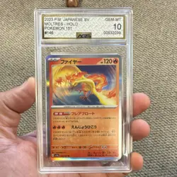 Pokemon TCG Sv2a: Pokemon Card 151 Moltres Rare Holo 146/165 2023 AGS 10 - Image 1