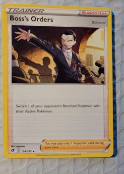 Pokemon Trading Card Game TCG Trainer Boss's Orders Giovanni No 154 2020 - Image 1