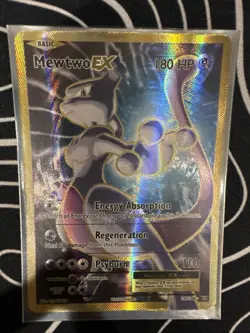 Pokemon Mewtwo EX TCG Full Art Holo Ultra Rare Card 103/108 XY Evolutions - Image 3