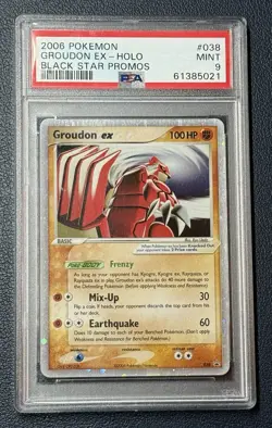 2006 Pokemon Groudon ex Holo Black Star Promo Card #038 PSA 9 LOW POP - Image 1