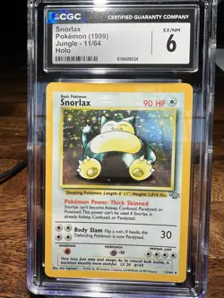 Snorlax Jungle 11/64 Holo Rare Unlimited Pokemon 1999 CGC 6 - Image 1