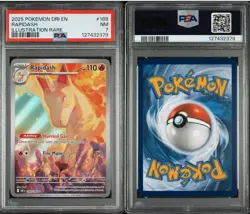 2025 Pokemon RAPIDASH 189/182 DRI:EN ILLUSTRATION RARE Full Art Holo NM-PSA 7 - Image 1
