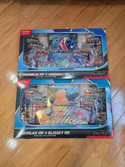 Pokemon TCG Greninja Ex & Kingdra Ex And Snorlax Ex & Blissey Ex Special 2 Boxes - Image 1