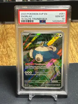 TCG Pokemon Snorlax Promo Holo 151 Elite Trainer Box #051 PSA 10 SVP EN - Image 1