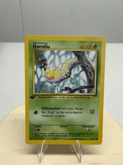 Pokemon TCG Weedle (Hornliu) Base Set 69/102 Regular 1st Edition Common GERMAN - Image 1