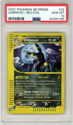 Pokemon Umbreon #32 Skyridge Reverse Holo PSA 10 Gem Mint - Image 1