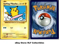 2016 Pokemon, XY Evolutions, #111/108 Surfing Pikachu, Secret Rare - Image 1