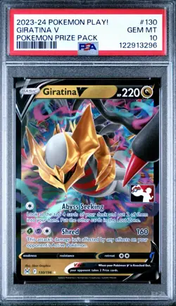 Pokemon Play! Prize Series 3 Giratina V 130/196 Pokemon Prize PSA 10 LOW POP - Image 1