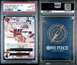 PSA 10 Honesty Impact Alternate Art OP11-018 A Fist of Divine Speed One Piece - Image 3