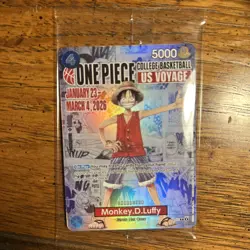 Monkey.D.Luffy (College Basketball US Voyage) P-055 One Piece Promotion SEALED - Image 1