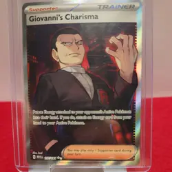 Giovanni's Charisma 197/165 Full Art SR Pokemon Card TCG 151 English NM - Image 1