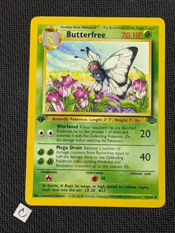Butterfree 33/64 - Jungle 1st Edition "d Edition" Error Card Pokemon TCG NM - Image 1