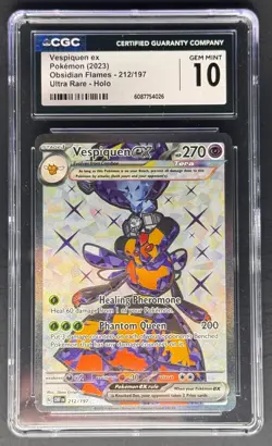 Vespiquen EX 212/197 Obsidian Flames Full Art Ultra Rare Pokemon Card CGC 10 - Image 1