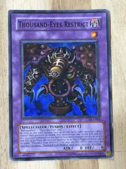 Yugioh Yu-Gi-Oh TCG Card Thousand-Eyes Restrict DL1-001 Super Rare Foil HP - Image 1