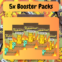 5x Pookiemoot Gen 1 Packs - Pokemon fan art Poke Derp Sealed lot 50 cards Derpy - Image 2