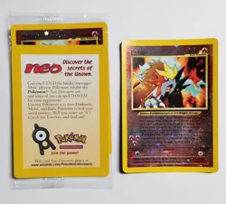 SEALED Entei Reverse Holo Pokemon Card Pack #34 Black Star Movie Promo Neo 80 HP - Image 1