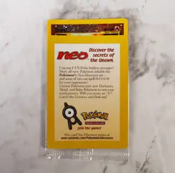 SEALED Entei Reverse Holo Pokemon Card Pack #34 Black Star Movie Promo Neo 80 HP - Image 2