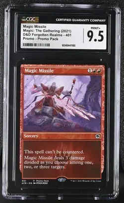 MTG Magic The Gathering Magic Missile D&D Forgotten Realms Promo CGC 9.5 - Image 1