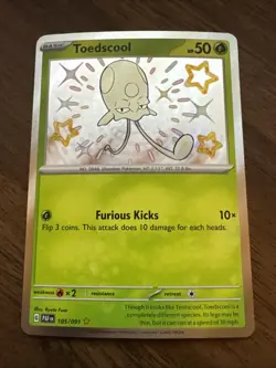 Pokemon Toedscool 105/091 SV: Paldean Fates Shiny Rare Holo - Image 1