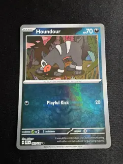 2025 Pokemon HOUNDOUR #062/131 Prismatic Evolutions Master Ball Holo English - Image 1