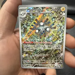 Pokemon TCG Magneton SVP 159 Surging Sparks Promo CRIMPED ERROR - Image 1