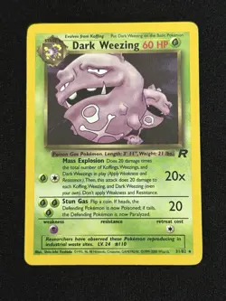 Dark Weezing #31/82 - Pokemon TCG - Team Rocket - Rare - LP - Image 1