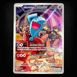 Team Rocket’s Wobuffet Promo 203 English Destined Rivals Pokemon TCG NM - Image 1