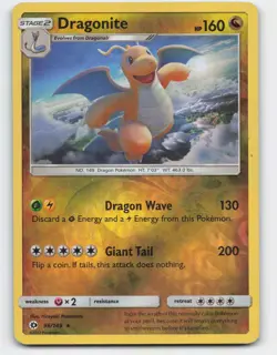 2017 Pokemon, Sun & Moon, #96/149 Dragonite, Reverse Holo Rare - Image 1