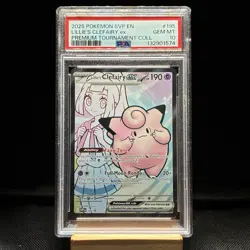 2025 POKEMON SVP EN-SV BLACK STAR PROMO #195 LILLIE'S CLEFAIRY EX PSA 10 - Image 1