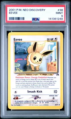 2001 POKEMON NEO DISCOVERY #38 EEVEE PSA 9 - Image 1