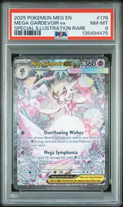 2025 POKEMON MEG EN-MEGA EVOLUTION #178 MEGA GARDEVOIR EX PSA 8 - Image 1