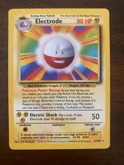 Pokemon TCG - Electrode 21/102 - Base Set - Lightly Played LP - Image 1