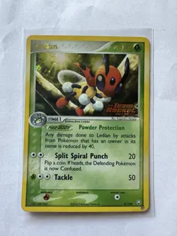 LEDIAN Team Rocket Returns POKEMON Holo EX Stamped 2004 Trading Card 23/109 - Image 1