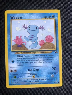 Wooper 71/75 Non Holo Rare, Pokemon Card, Neo Discovery Set, Rare - Image 1