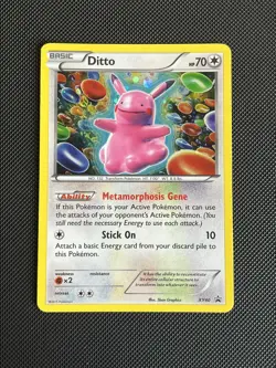 Pokemon TCG Ditto Black Star Promo XY40 Holo Card - LP/MP - Image 1