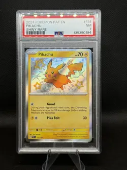 2024 Pokemon Paldean Fates Pikachu Shiny Rare PAF EN 131/091 PSA 7 - Image 1
