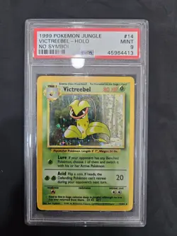 Pokemon Victreebel Holo No Symbol Error 14/64 Jungle Edition Psa 9 - Image 1