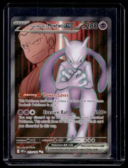 Pokemon Destined Rivals Team Rockets Mewtwo EX Holofoil 213/182 - Image 1