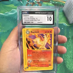 Pokemon TCG Black Star Promos Rapidash Promo #51 2002 Pokemon Center NY CGC 10 - Image 1