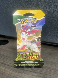 New, Sealed Pokemon TCG Evolving Skies Sleeved Booster Pack Sylveon - Image 1