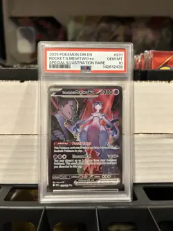 Pokemon 2025 Team Rocket's Mewtwo ex 231/182 SIR Destined Rivals GEM MINT PSA 10 - Image 1