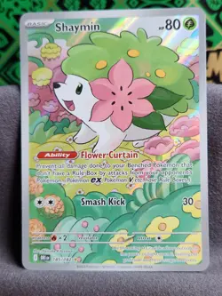 SHAYMIN 2025 POKEMON DESTINED RIVALS ILLUSTRATION RARE 185/182 - Image 1