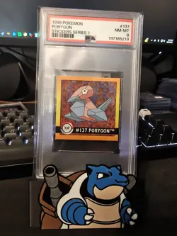 1999 Pokemon Artbox Sticker Series 1 Porygon- PSA 8 - Image 1