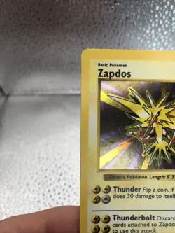 Zapdos 16/102 Shadowless Holo Rare Base Set Pokemon English GOOD CONDITION!! - Image 5