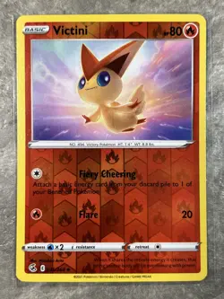 Victini 036/264 Pokemon TCG Swsh08: Fusion Strike Reverse Holo (Near Mint) 1 - Image 1