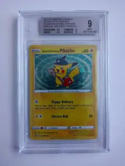 Pokemon SWSH Black Star Promo HOLO Special Delivery Pikachu SWSH074 - BGS 9 Mint - Image 1