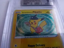Pokemon SWSH Black Star Promo HOLO Special Delivery Pikachu SWSH074 - BGS 9 Mint - Image 2